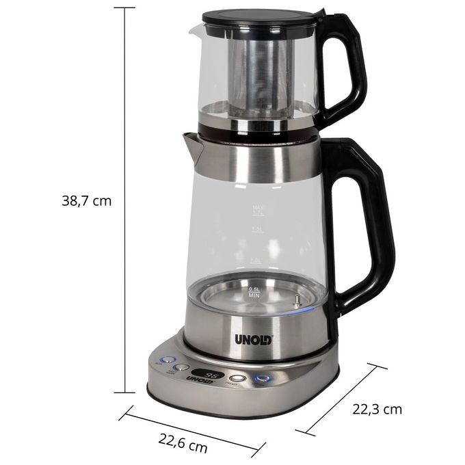 Unold 18215 Selin Samowar 1 7 L 1800 W Funzione 2 in 1 Acciaio inox colore Acciaio inox