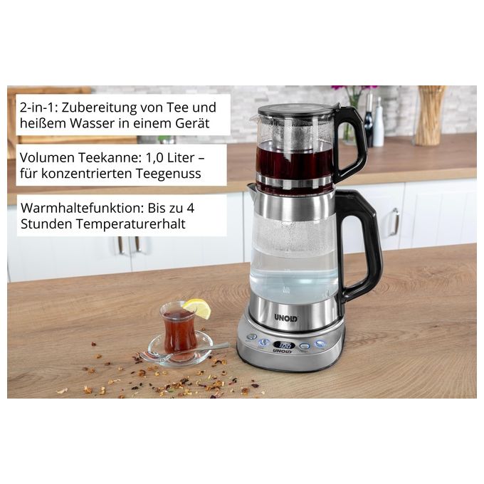 Unold 18215 Selin Samowar 1 7 L 1800 W Funzione 2 in 1 Acciaio inox colore Acciaio inox