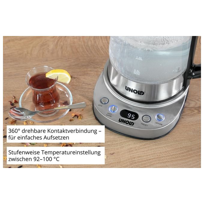 Unold 18215 Selin Samowar 1 7 L 1800 W Funzione 2 in 1 Acciaio inox colore Acciaio inox
