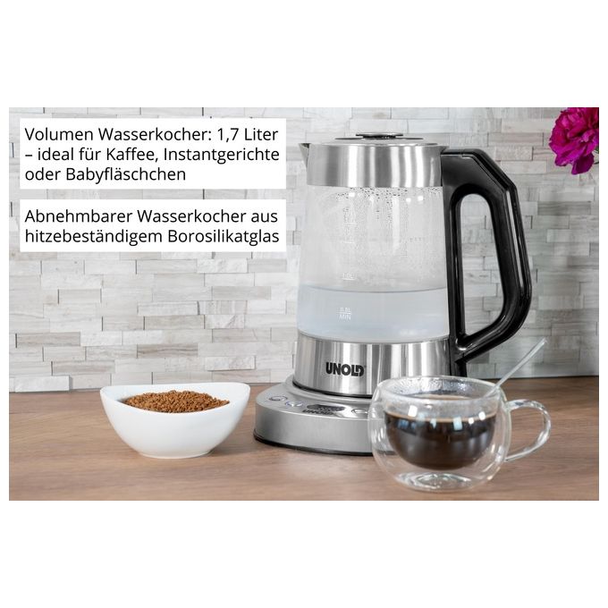 Unold 18215 Selin Samowar 1 7 L 1800 W Funzione 2 in 1 Acciaio inox colore Acciaio inox