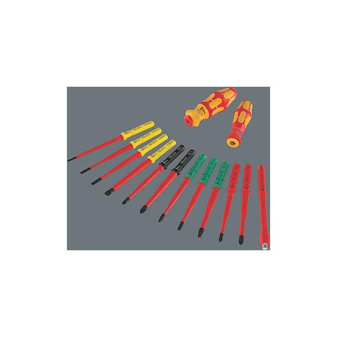 Wera 4013288234148 Kraftform Kompakt VDE 24 Kit di punte intercambiabili per giraviti 25 pezzi VDE isolato fino a 10000 V colore Nero