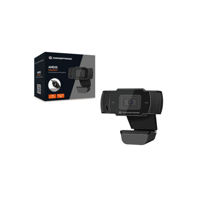 Conceptronic AMDIS03B Webcam 720P HD con Microfono USB 2.0 colore Nero