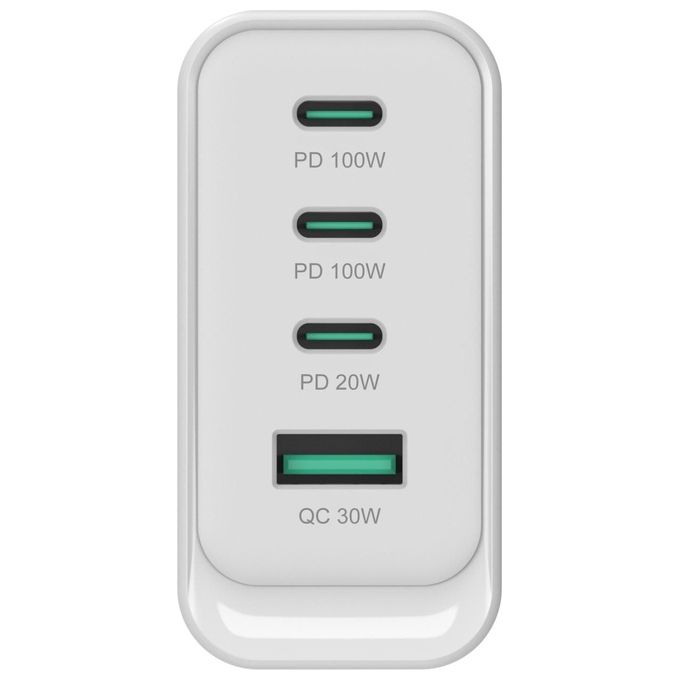 Conceptronic ALTHEA22W100 Caricabatterie Universale Interno con 3 Porte USB Tipo C Ricarica Rapida 100 W Tecnologia GaN colore Bianco