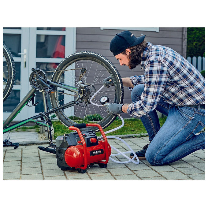 Einhell Compressore A Batteria Te-Ac 36-6-8 Li Serbatoio Da 6 Litri Motore Senza Olio Ideale Per Fai Da Te E Lavori Vari