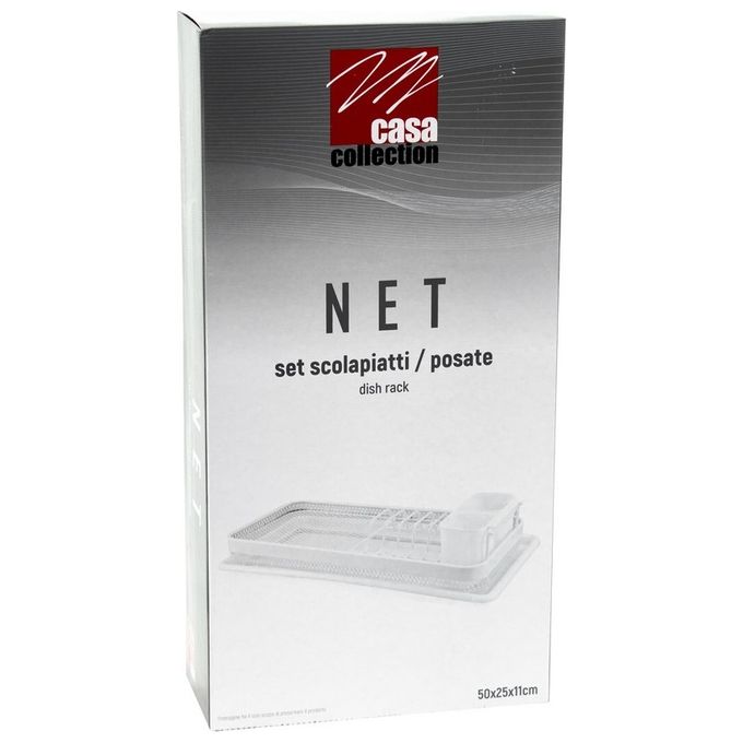 Scolapiatti e posate Net 47X21X11 in acciaio bianco