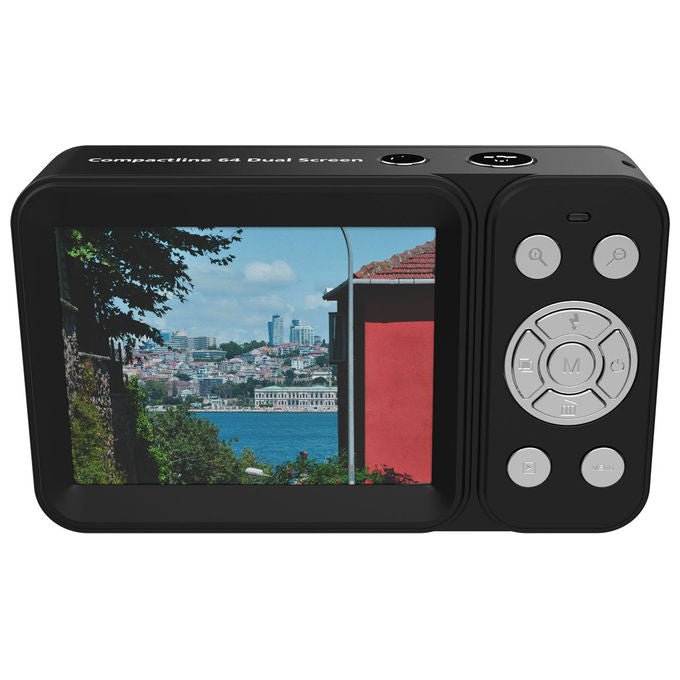 Rollei 12030 Compactline 12030 Fotocamera compatta 64 MP Doppio schermo 4K colore Nero