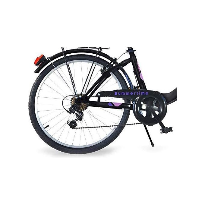 Dino Bikes Bicicletta ROADSTER BIKE 24 pollici Nero-Rosa