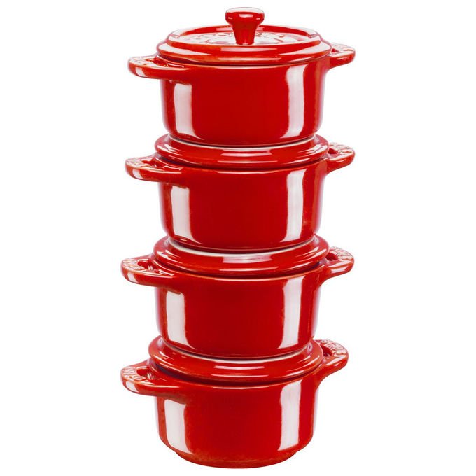 ZWILLING 40508-158-0 CERAMIQUE Pirofila casseruola in Ceramica con Coperchio Diametro 10 cm Capacita' 200 ml colore Ciliegia
