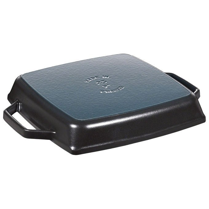 Staub 40511-683-0 Griglia 2 Manici 28 x 28 cm in Ghisa colore Nero