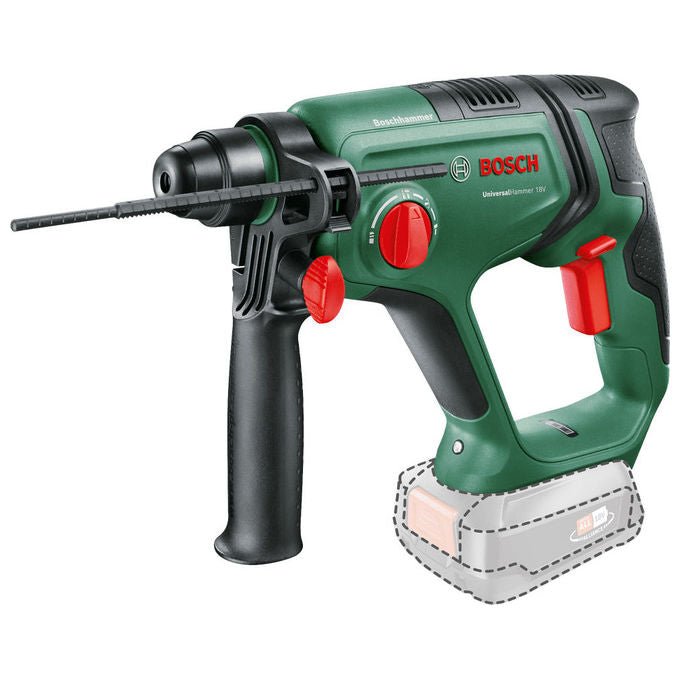 Bosch 4053423229141 UniversalHammer Martello Perforatore SDS-plus 2 J Batteria 18V 2,5 Ah Nero Verde colore Nero Verde
