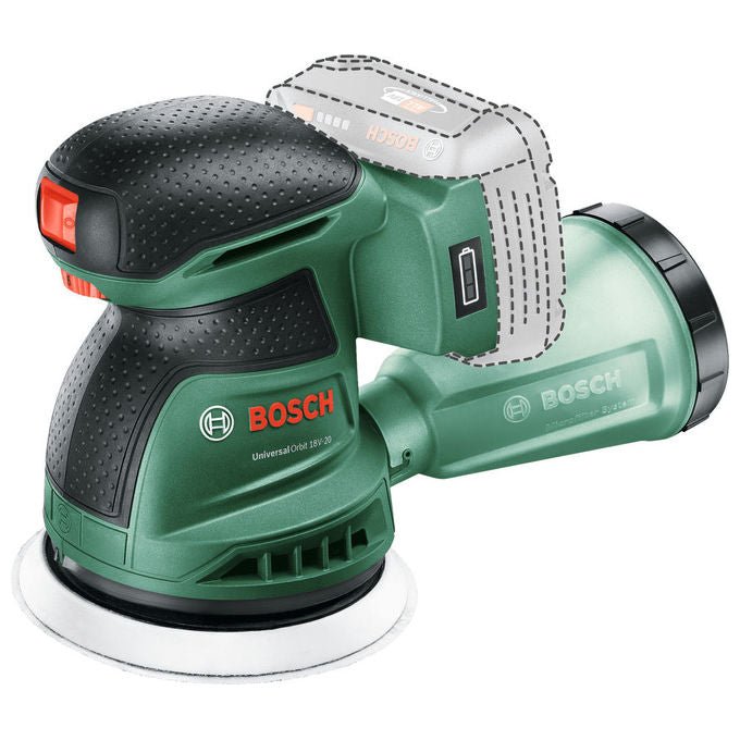 Bosch 4053423251470 Levigatrice orbitale Alimentazione a batteria 18 V Batteria rimovibile colore Verde