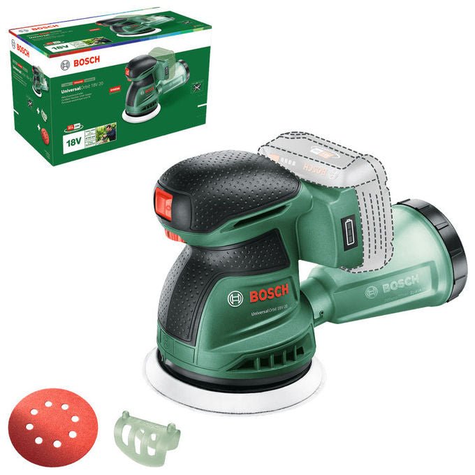 Bosch 4053423251470 Levigatrice orbitale Alimentazione a batteria 18 V Batteria rimovibile colore Verde