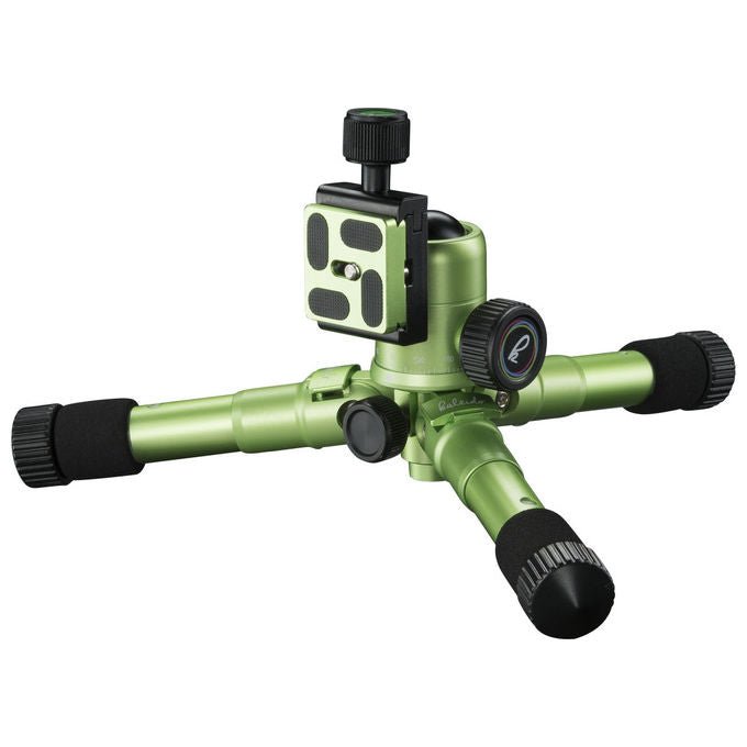 Mantona 21186 Kaleido Mini Treppiede Fotografico da Tavolo e Viaggio con Testa a Sfera e Piastra a Sgancio Rapido Altezza 13,5 49,5 cm Carico Massimo 5 Kg colore Verde Lime Metallico