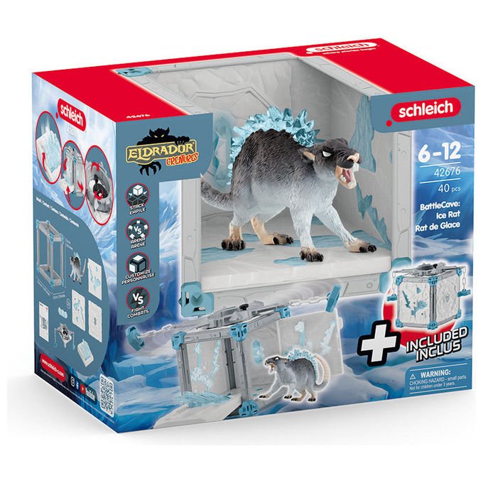 Schleich 42676 BattleCave Ratto dei Ghiacci Gioco con 40 Pezzi colore Multicolore