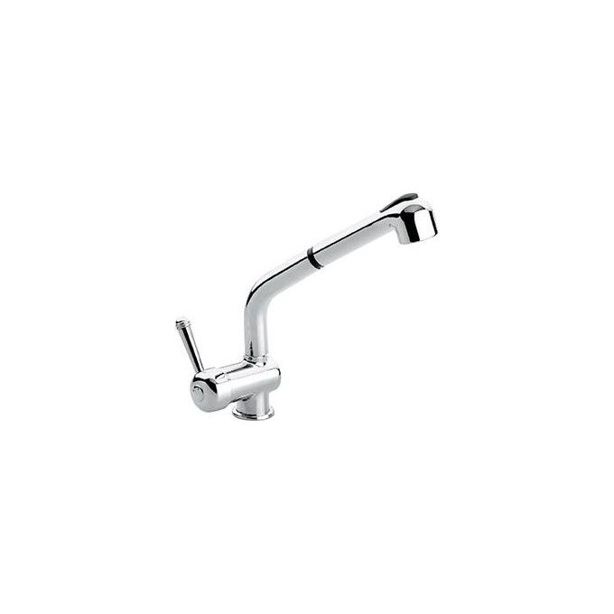 Emmevi 4066 Laguna Miscelatore Monocomando con Canna alta e Doccetta estraibile Terra