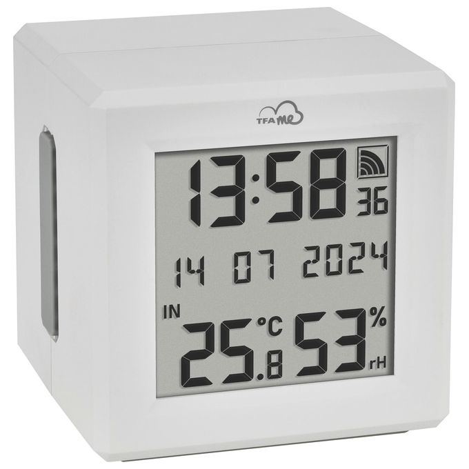 TFA 35.8103.02 WIFI Gateway TFA.me ID-01 Stazione Meteorologica con Display LCD per Temperatura e Umidita' Interna Fino a 5 Sensori 868 MHz colore Bianco