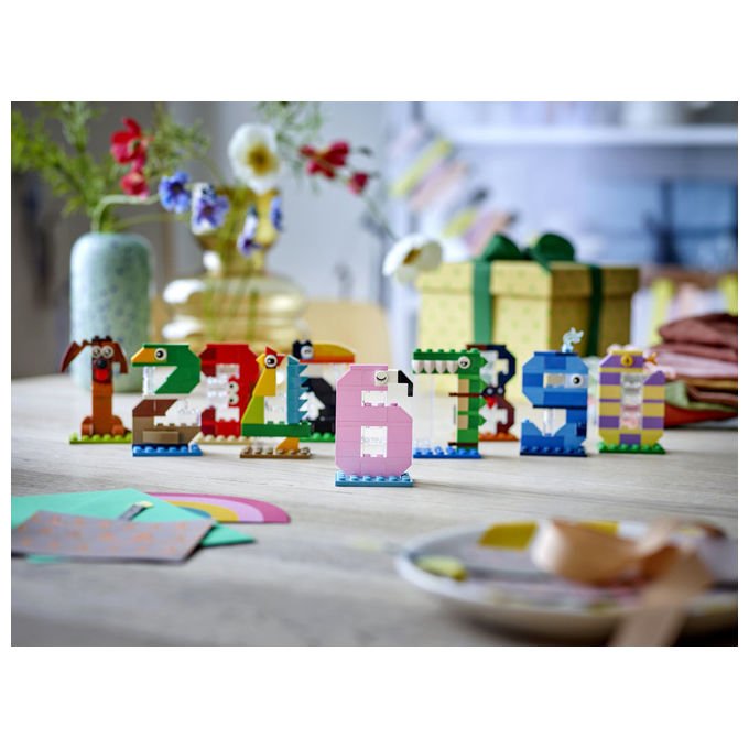 Lego 40807 Iconic Set Costruzioni Numeri del Compleanno 281 Pezzi 10 Animali da 6 anni