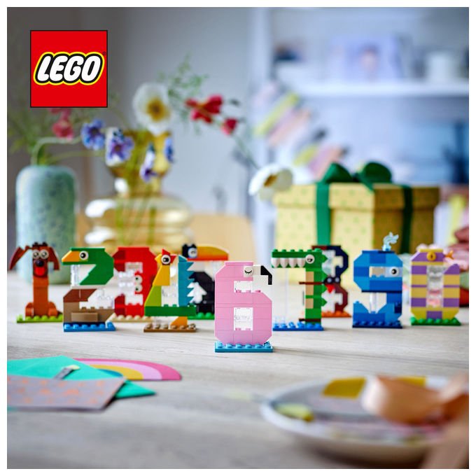 Lego 40807 Iconic Set Costruzioni Numeri del Compleanno 281 Pezzi 10 Animali da 6 anni