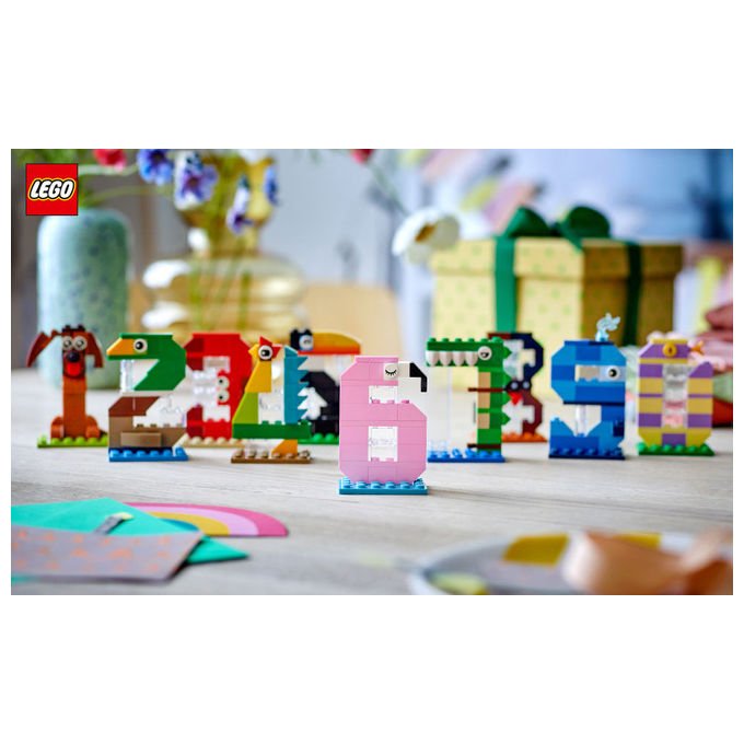 Lego 40807 Iconic Set Costruzioni Numeri del Compleanno 281 Pezzi 10 Animali da 6 anni