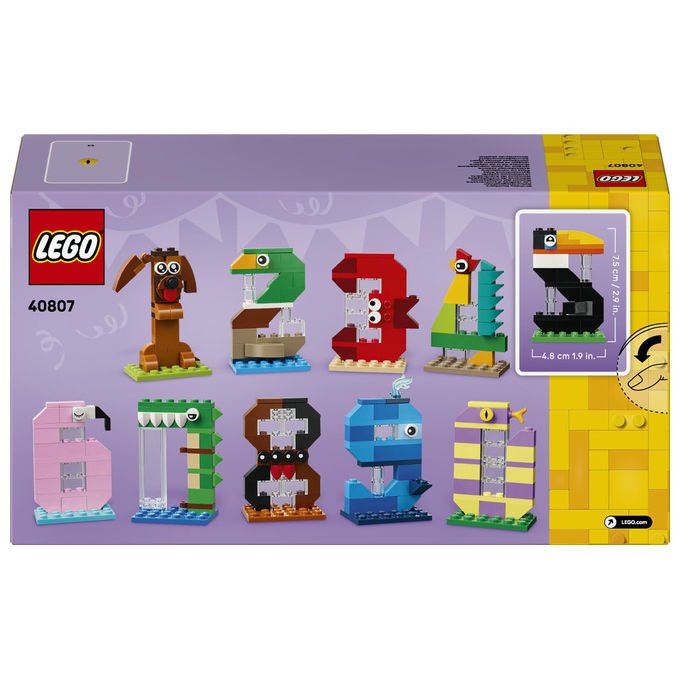 Lego 40807 Iconic Set Costruzioni Numeri del Compleanno 281 Pezzi 10 Animali da 6 anni
