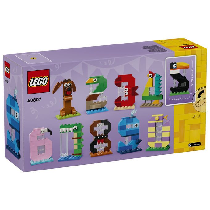Lego 40807 Iconic Set Costruzioni Numeri del Compleanno 281 Pezzi 10 Animali da 6 anni