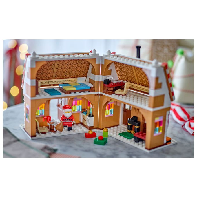 Lego 40809 Casa di Pan di Zenzero Festiva Set da Costruzione con Minifigure di Babbo Natale 498 pezzi colore Multicolore