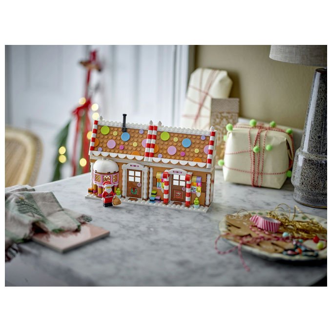 Lego 40809 Casa di Pan di Zenzero Festiva Set da Costruzione con Minifigure di Babbo Natale 498 pezzi colore Multicolore