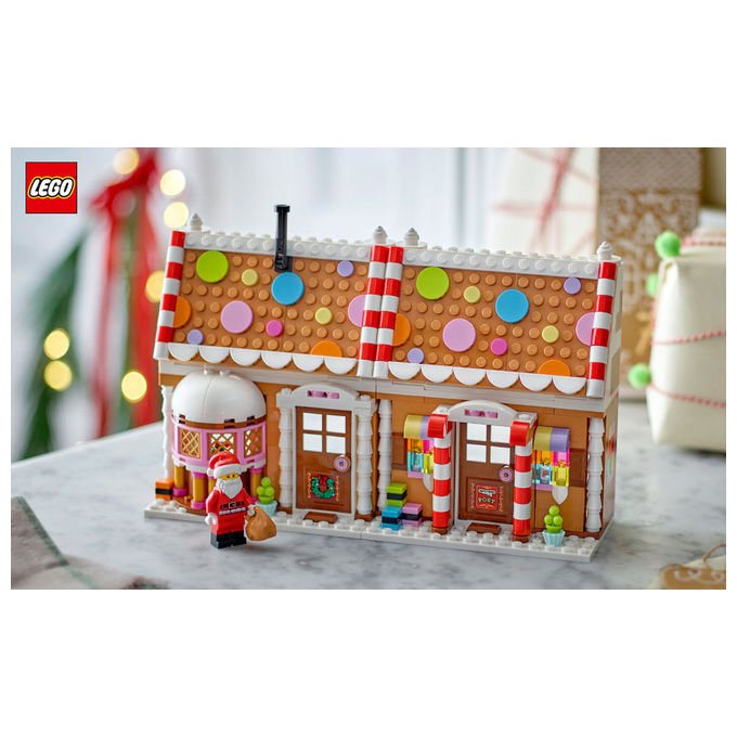 Lego 40809 Casa di Pan di Zenzero Festiva Set da Costruzione con Minifigure di Babbo Natale 498 pezzi colore Multicolore