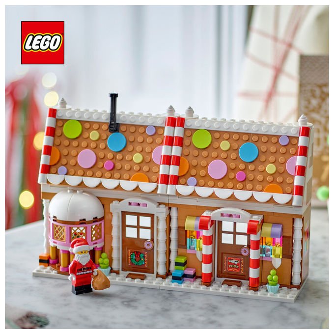 Lego 40809 Casa di Pan di Zenzero Festiva Set da Costruzione con Minifigure di Babbo Natale 498 pezzi colore Multicolore
