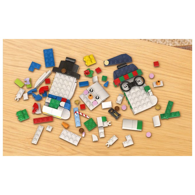 Lego 40812 Pupazzi di Neve Ornamentali Set da Costruzione 168 Pezzi per Bambini da 6 Anni in Su colore Multicolore