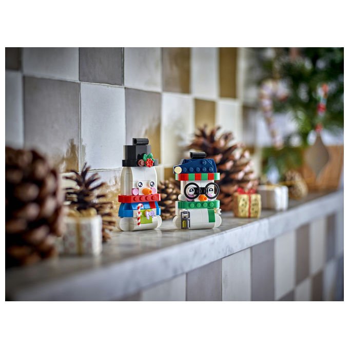 Lego 40812 Pupazzi di Neve Ornamentali Set da Costruzione 168 Pezzi per Bambini da 6 Anni in Su colore Multicolore