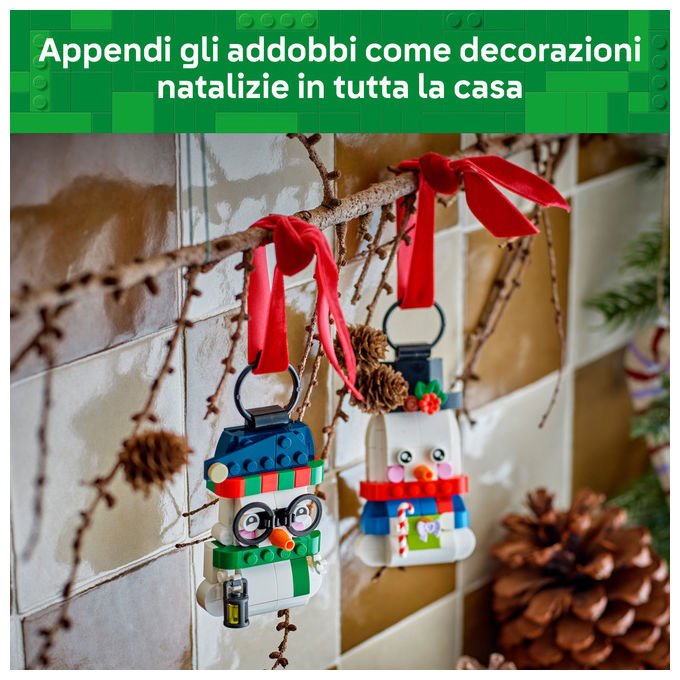 Lego 40812 Pupazzi di Neve Ornamentali Set da Costruzione 168 Pezzi per Bambini da 6 Anni in Su colore Multicolore