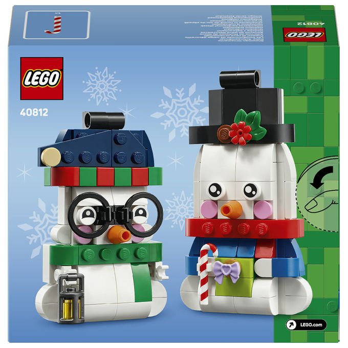 Lego 40812 Pupazzi di Neve Ornamentali Set da Costruzione 168 Pezzi per Bambini da 6 Anni in Su colore Multicolore
