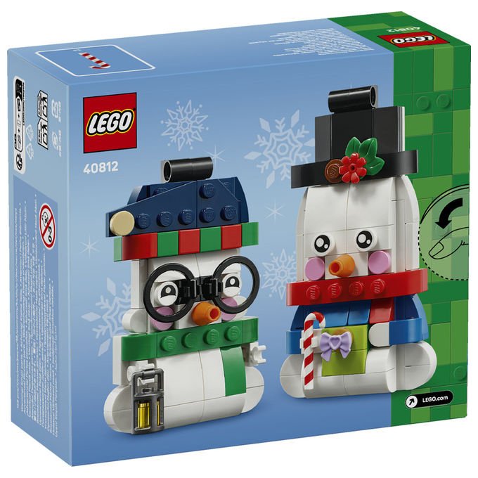 Lego 40812 Pupazzi di Neve Ornamentali Set da Costruzione 168 Pezzi per Bambini da 6 Anni in Su colore Multicolore
