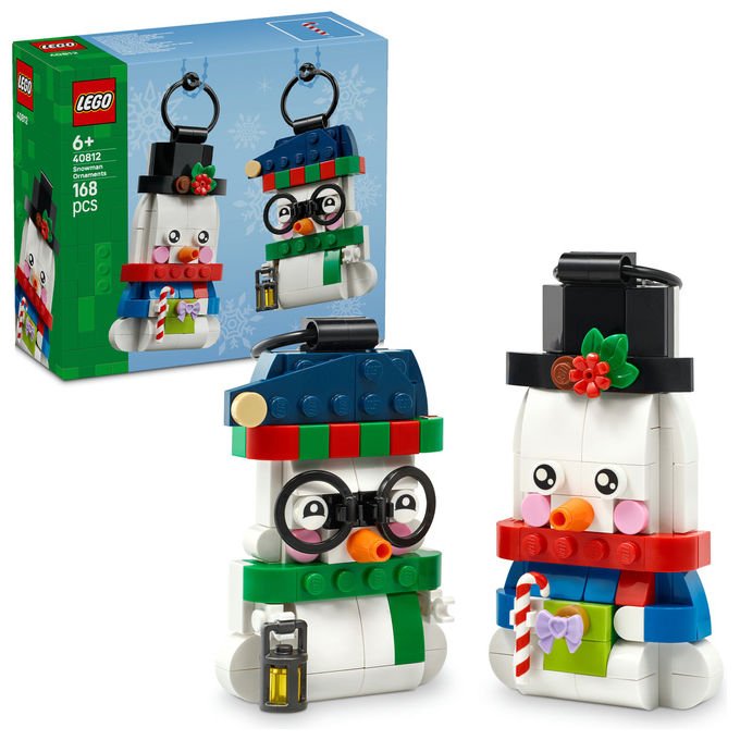 Lego 40812 Pupazzi di Neve Ornamentali Set da Costruzione 168 Pezzi per Bambini da 6 Anni in Su colore Multicolore