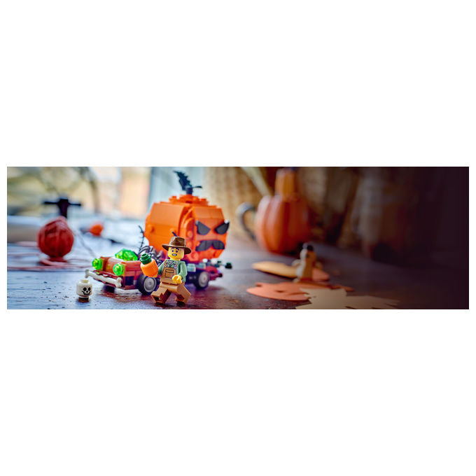 Lego 40822 Iconic Furgone di Halloween con zucca apribile minifigure di agricoltore e ragno giocattolo 177 pezzi colore Multicolore