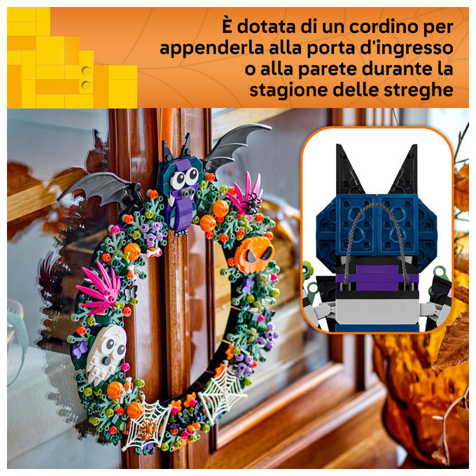 Lego 40825 Ghirlanda di Halloween con Pipistrelli Zucche Fantasmi e Ragnatele 617 pezzi colore Multicolore