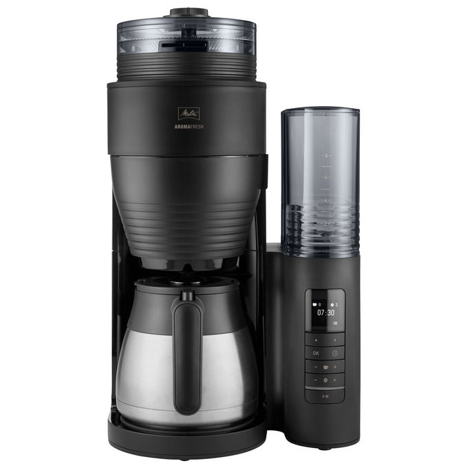 Melitta 6776793 Aromafresh PRO Macchina da caffe' con filtro 1,25 L 8 tazze con macinacaffe' integrato TFT Nero
