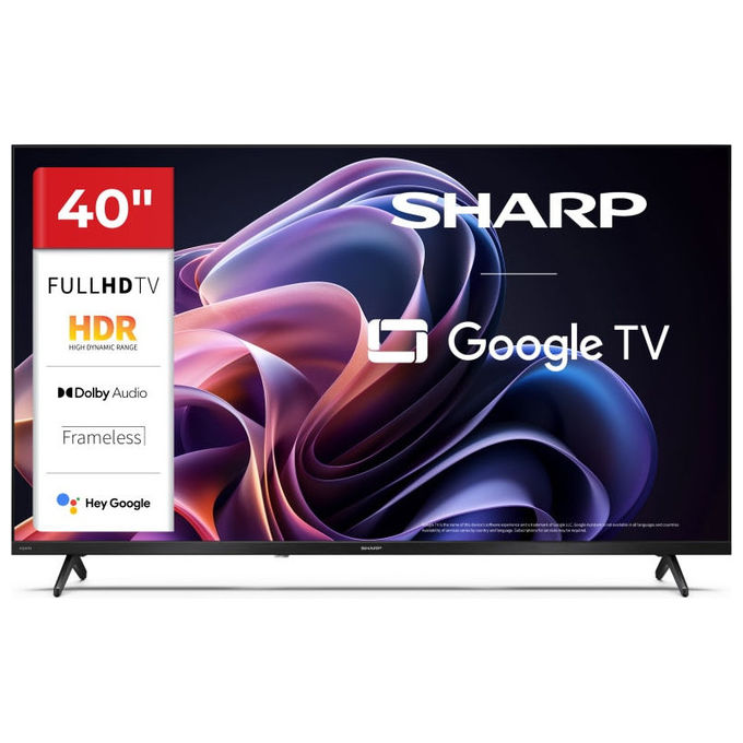 [ComeNuovo] Sharp 40HF2265E TV LED 40'' Full HD Google TV DVB-T2 Dolby Digital+ Chromecast colore Nero