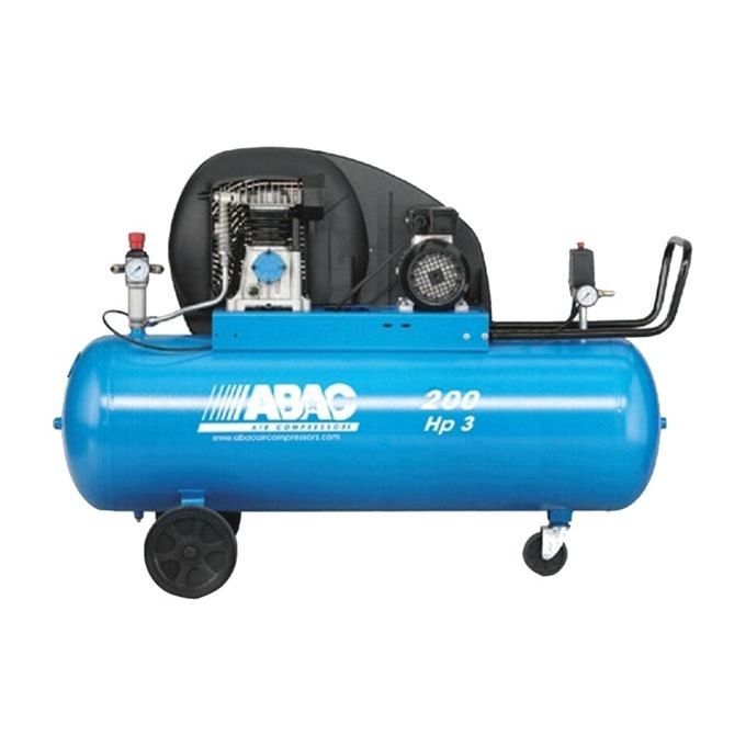 Abac Compressore Trifase A29B 3Hp 200L con Trasmissione a Cinghia per Uso Professionale e Hobby