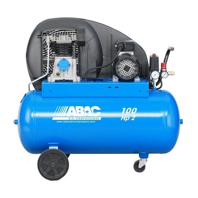 ABAC Compressore 100 Hp2 M C2 A29 100 Cm2 Potente Compressore 2 hp con Serbatoio da 100 Litri e Uscita Monofase