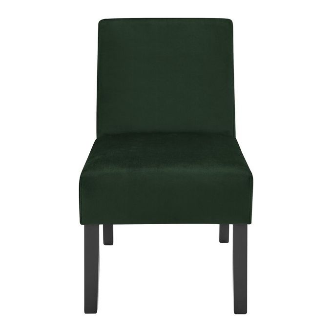 Poltrona Deva 65x48x80 in velluto verde scuro