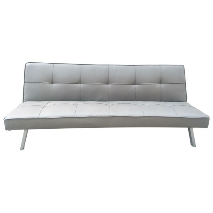 Divano letto Clarelle in pelle 178x81x71 grigio