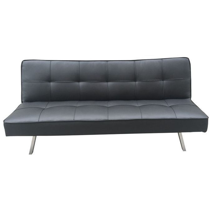Divano letto Clarelle in pelle 178x81x71 nero