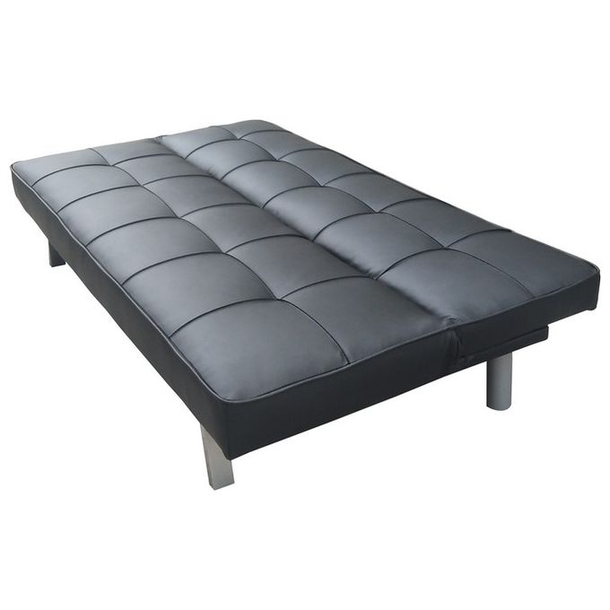 Divano letto Clarelle in pelle 178x81x71 nero