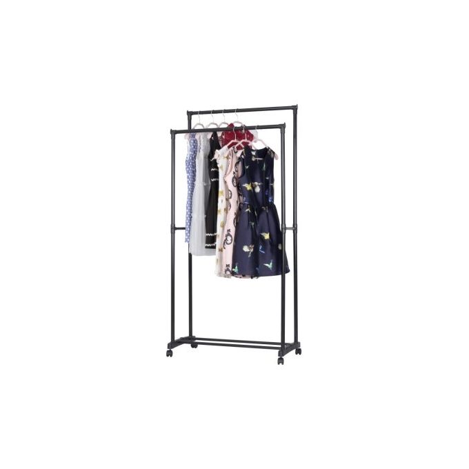 Stand Rella Appendiabiti doppio nero 78,5x41,5x165