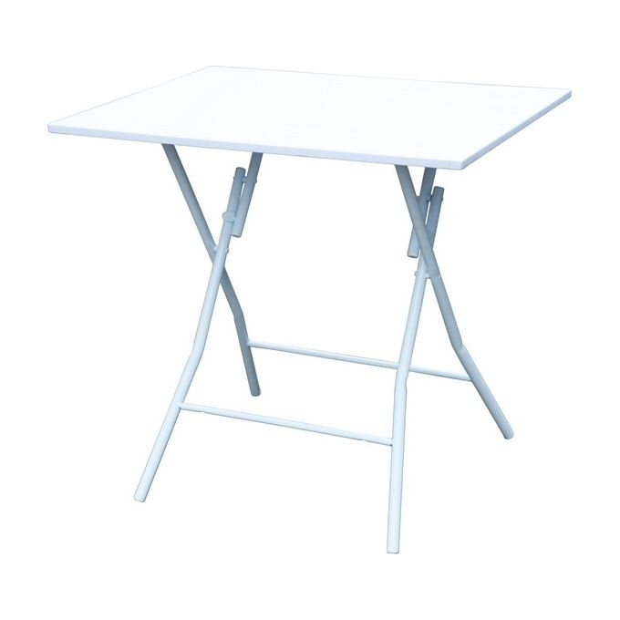 Tavolo rettangolare pieghevole Cor 80x60x75 in mdf bianco