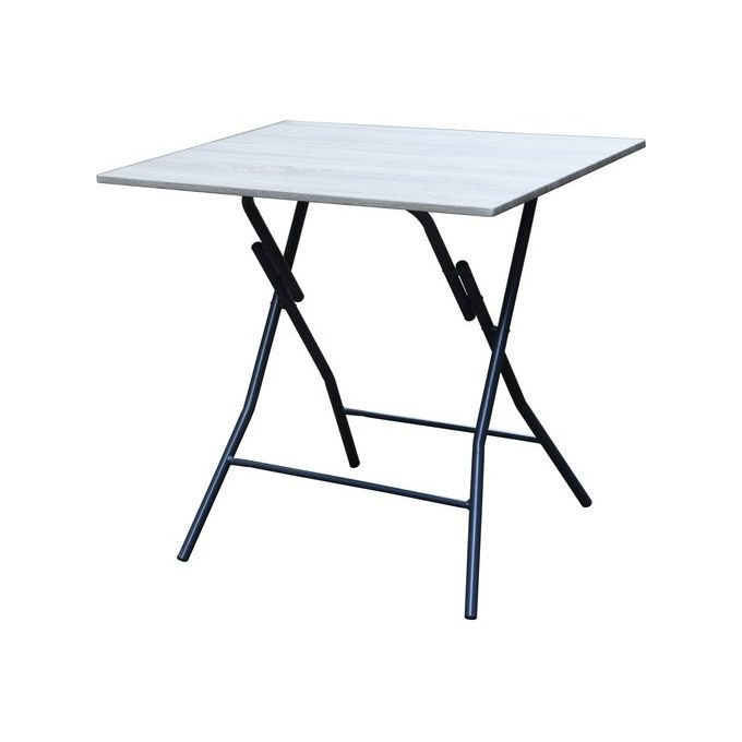 Tavolo rettangolare pieghevole Cor 80x60x75 in mdf naturale e grigio scuro