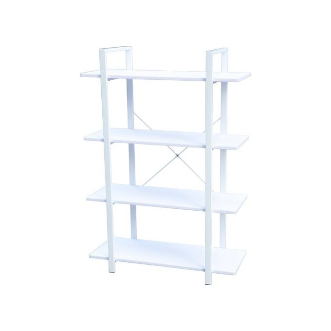 Libreria Union con 4 ripiani 80x33x116 in mdf bianco