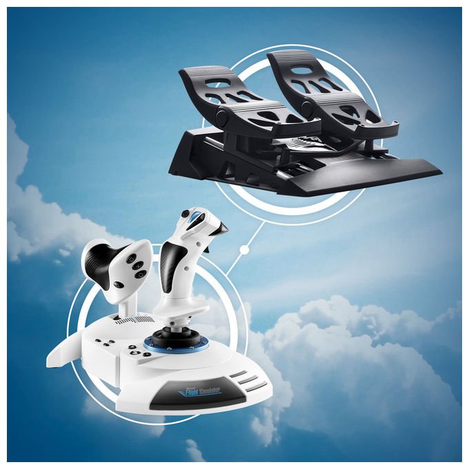 Thrustmaster 4160949 T.Flight Hotas 5 Microsoft Flight Simulator Edition Joystick Simulazione di Volo colore Bianco